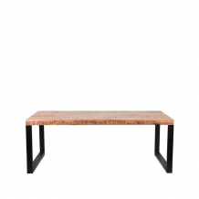 Tafel mango hout 160 cm schuin aanzicht