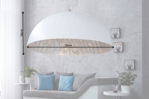 Hanglamp wit zilver 70cm