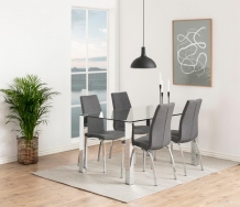 tafel transparant glas 140cm