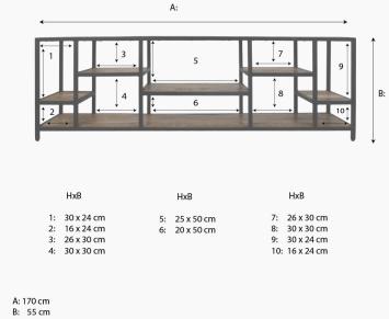 tv meubel levels mangohout