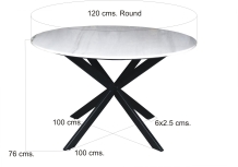 ronde eettafel marmer 120 cm