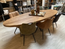 Ovale tafel mangohout 300 cm