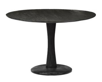 ronde tafel zwart mangohout 120 cm