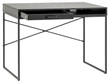 Bureau zwart essen met lade 110 cm