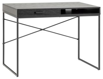 Bureau zwart essen met lade 110 cm