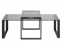 salontafel set donker glas