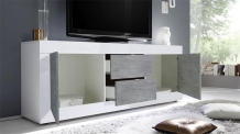 tv meubel wit betonlook 210 cm