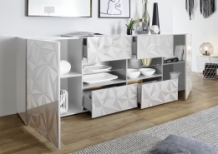 Prisma dressoir wit hoogglans 241 cm