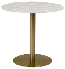 ronde bistro tafel marmer messing 80 cm