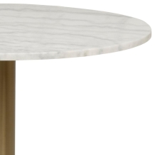 ronde bistro tafel marmer messing 80 cm