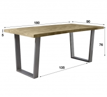 eetkamertafel mango 180 cm