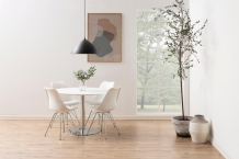 ronde eettafel wit chroom