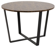 ronde eettafel bruin marmer look