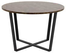 ronde eettafel bruin marmer look