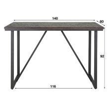 bartafel teakhout bruin