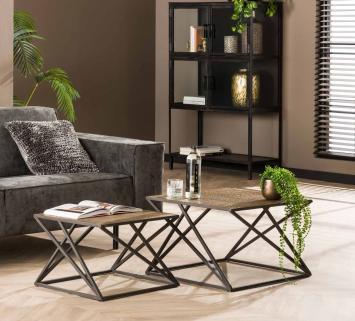 salontafel set metallic brons