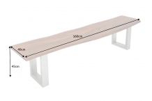 eettafel bank boomstam 160 cm