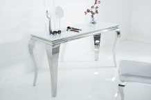 Barock sidetable wit glas