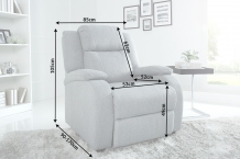 Relax fauteuil lichtgrijs