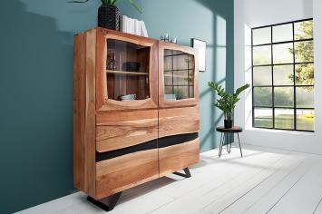 Highboard vitrinekast acacia