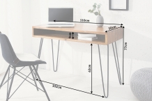 bureau hout 110 cm