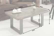 salontafel mango hout grijs