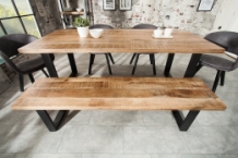 eettafel bank mango hout 170 cm sfeerdbeeld