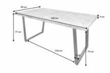 eettafel betonlook grijs