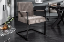 luxe industriële stoel taupe