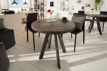 ronde tafel grijs mango hout