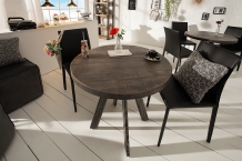 ronde tafel grijs mango hout