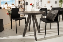 ronde tafel grijs mango hout