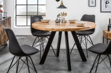 ronde eettafel bruin mango