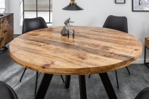 ronde eettafel bruin mango