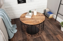 ronde mango salontafel bruin