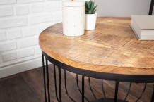 ronde mango salontafel bruin