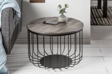 ronde mango salontafel grijs