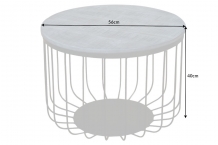 ronde mango salontafel grijs