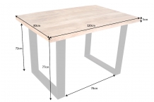 eettafel mangohout 120 cm