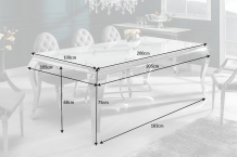 Barock tafel 200 cm marmer optiek