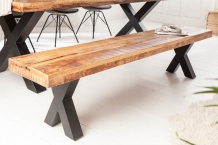 eettafel bank mango hout 200 cm