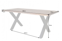 eettafel sheesham 220 cm