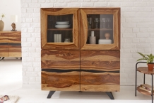 Highboard vitrinekast sheesham