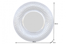 wandspiegel hamerslag zilver 60 cm
