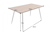 eettafel eiken look 140 cm