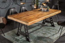 zijkant robuuste tafel mango 200 cm