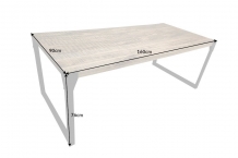 eettafel Factory mango 200 cm