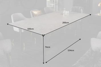 eettafel keramiek betonlook 200 cm