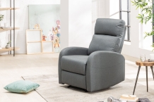 relax fauteuil grijs stof