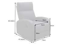 relax fauteuil grijs stof